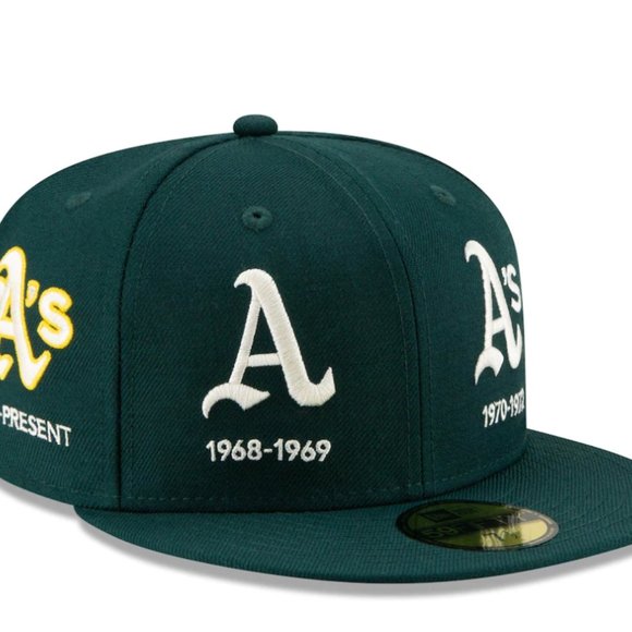 New Era Oakland Athletics Logo Progression 59FIFTY Fitted Hat - Picture 3 of 5